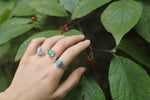 Light Blue Turquoise Stacking Ring Set // Size 6