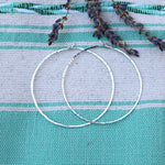 Classic Sterling Silver Hammered Hoops