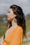 Sunburst II Brass Earrings