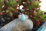 Light Blue Turquoise Stacking Ring Set // Size 6