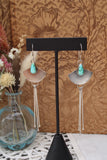 Large Single Dangle Emerald Valley Turquoise Earring VI