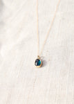 London Blue Topaz Necklace / 14K & 18K Yellow Gold