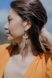 Soleil Triple Dangle Turquoise Earrings