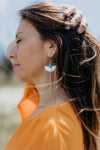 Soleil Triple Dangle Turquoise Earrings