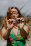 Green Goddess Statement Stud