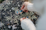 Large Blue Goddess Statement Studs
