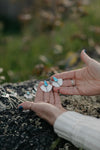 Large Blue Goddess Statement Studs
