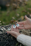 Large Blue Goddess Statement Studs
