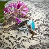 Vibrant Teal Turquoise Ring // Size 6.5