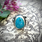 Vibrant Teal Turquoise Ring // Size 6.5