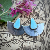 Statement Studs with Lavender Turquoise I