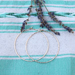 Classic Gold Hammered Hoops