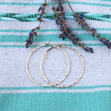 Classic Gold Hammered Hoops