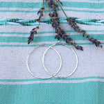 Classic Sterling Silver Hammered Hoops