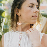 Dark Rose Poppy Earring