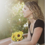 Sunburst II Brass Earrings