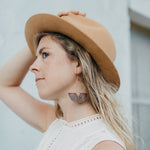 Dark Rose Poppy Earring