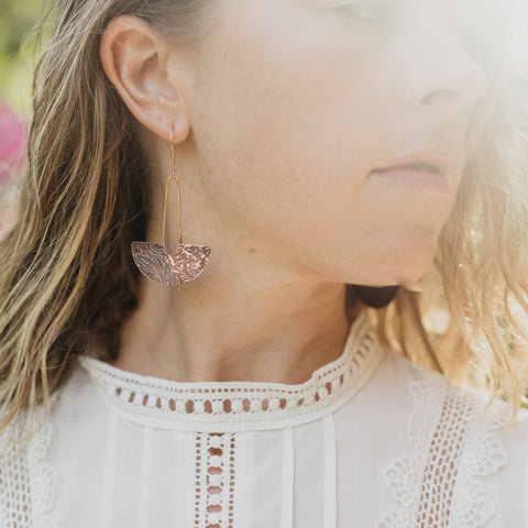 Dark Rose Spring Blossom Earrings