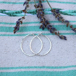 Classic Sterling Silver Hammered Hoops