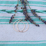 Classic Gold Hammered Hoops