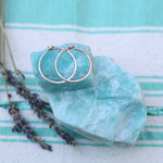 Classic Rose Gold Hammered Hoops