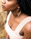 Amber Art Nouveau Earrings
