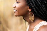 Amber Art Nouveau Earrings