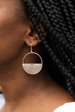 Small Silver & Bronze Sunburst Earrings