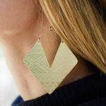 Aztec Brass Earrings