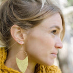 Art Nouveau Brass Earrings
