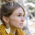 Art Nouveau Brass Earrings