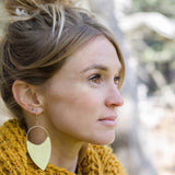 Art Nouveau Brass Earrings