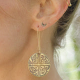 Celtic II Brass Earrings