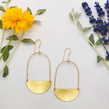 Sunburst Brass Earrings