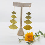Brass Chandelier Sunburst Earrings