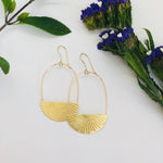 Sunburst II Brass Earrings