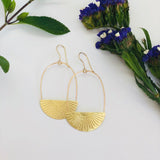 Sunburst II Brass Earrings